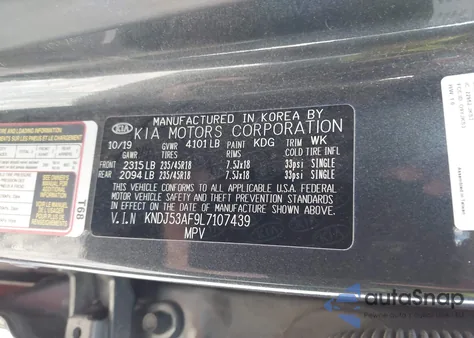 2020 Kia Soul Gt-Line Turbo from USA, damaged, VIN KNDJ53AF9L7107439